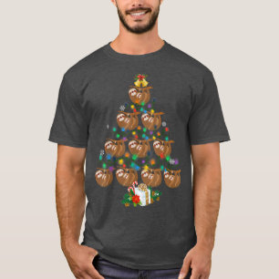 Camiseta El eslovaco árbol de Navidad ilumina divertidas na