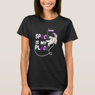 Camiseta El Espacio Asexual Es Mi Lugar Bandera Asexual Ufo