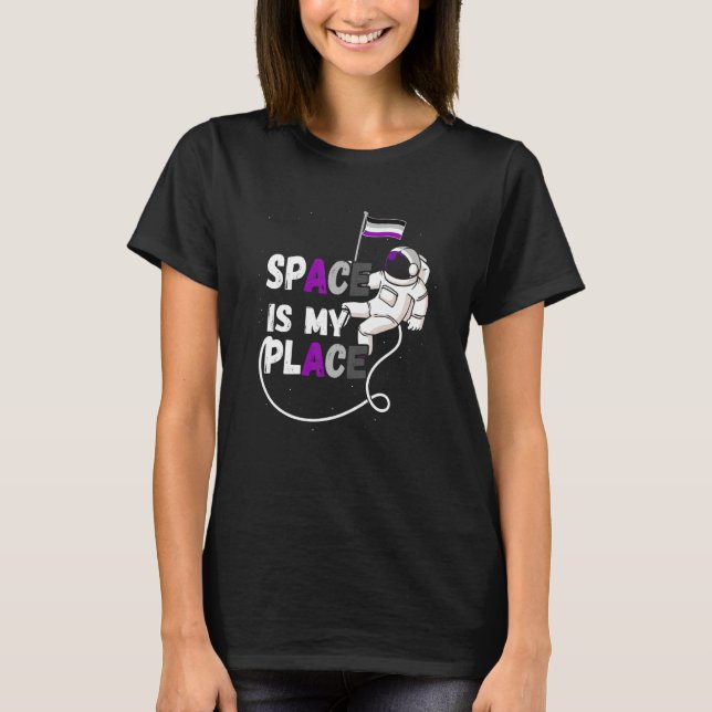 Camiseta El Espacio Asexual Es Mi Lugar Bandera Asexual Ufo (Anverso)