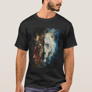 Camiseta El espacio de los leones blancos negros es el rey