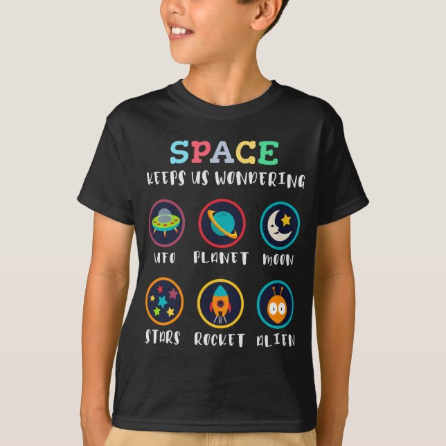 Camiseta El espacio nos hace preguntarnos (Anverso)
