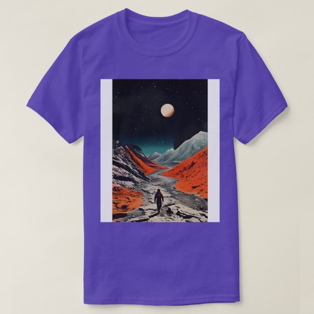 Camiseta El espacio y el arte vintage (Diseño del anverso)