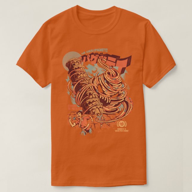 Camiseta El espagueti de Kaiju (Diseño del anverso)