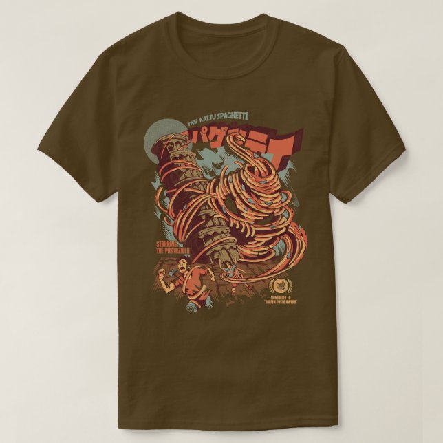 Camiseta El espagueti de Kaiju (Diseño del anverso)