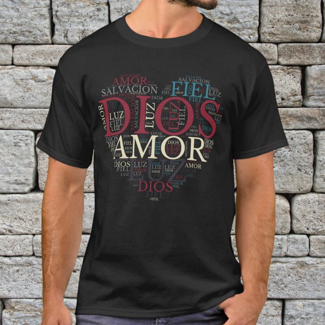 Camiseta El español cristiano de los hombres del corazón de (Subido por el creador)