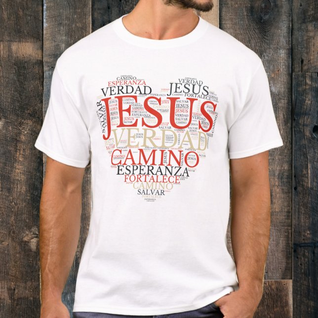 Camiseta El español cristiano del Corazón de Jesús y Fe (Subido por el creador)