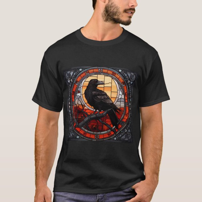 Camiseta El Espantador Vidrio Manchado Raven (Anverso)