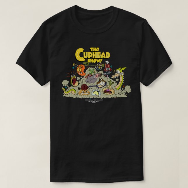 Camiseta ¡El Espectáculo De Los Cuphead! Boss Fight Graphic (Diseño del anverso)