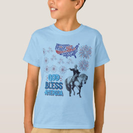Camiseta El espectáculo de luces Liberty Lights es azul cla