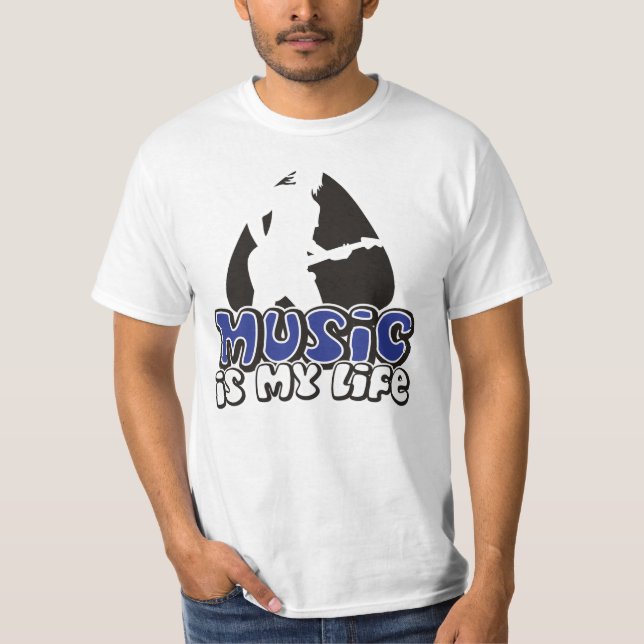 Camiseta El espectro guitarista - La música es mi vida (Anverso)