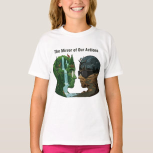 Camiseta El espejo de nuestras acciones: Naturaleza vs Indu