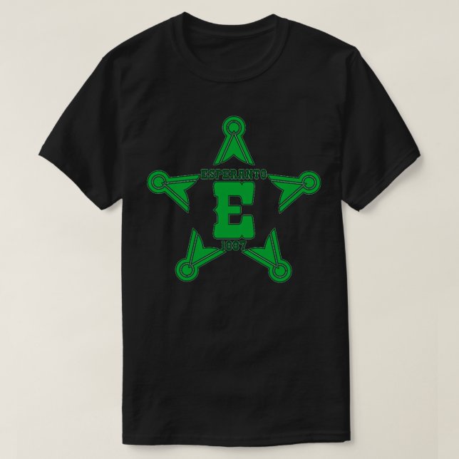 Camiseta El esperanto es una lengua auxiliar internacional (Diseño del anverso)