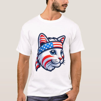 Camiseta El espíritu americano en forma felina