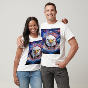 Camiseta El Espíritu De 1776, 2026 Águila Marrón Fuegos Art