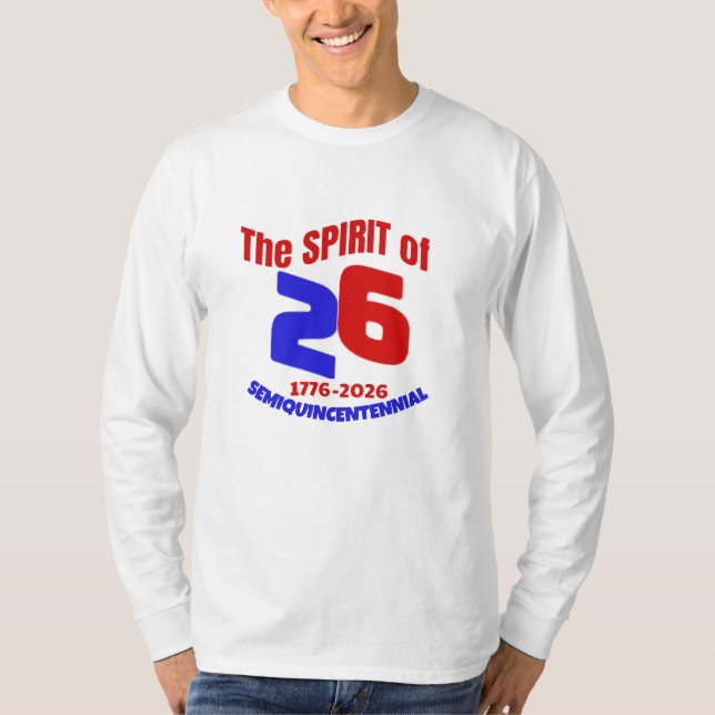 CAMISETA EL ESPÍRITU DE 26 - SEMIQUINCENTENCIAL (Anverso)