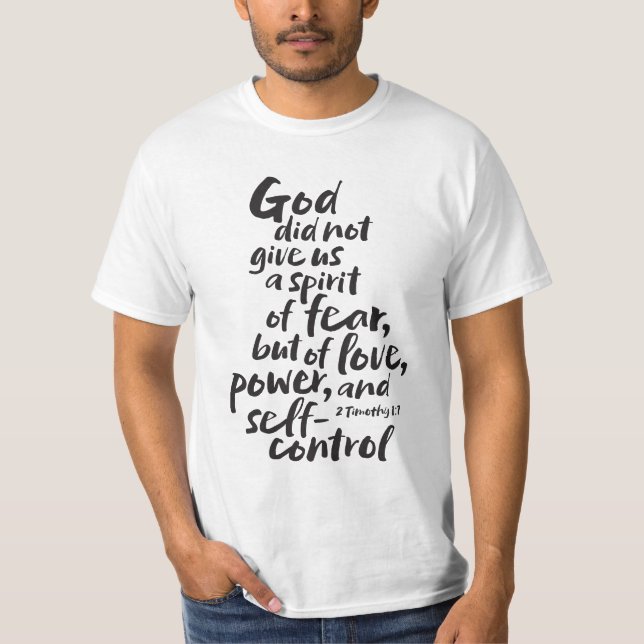 Camiseta El Espíritu de Amor de DIOS - Cristiano - Versícul (Anverso)