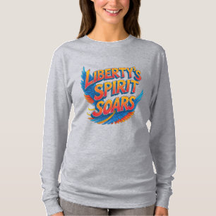 Camiseta El Espíritu de la Libertad Vuela – Texto, Libertad
