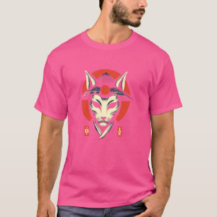 Camiseta El espíritu de la máscara kitsune japonesa Fox Kan