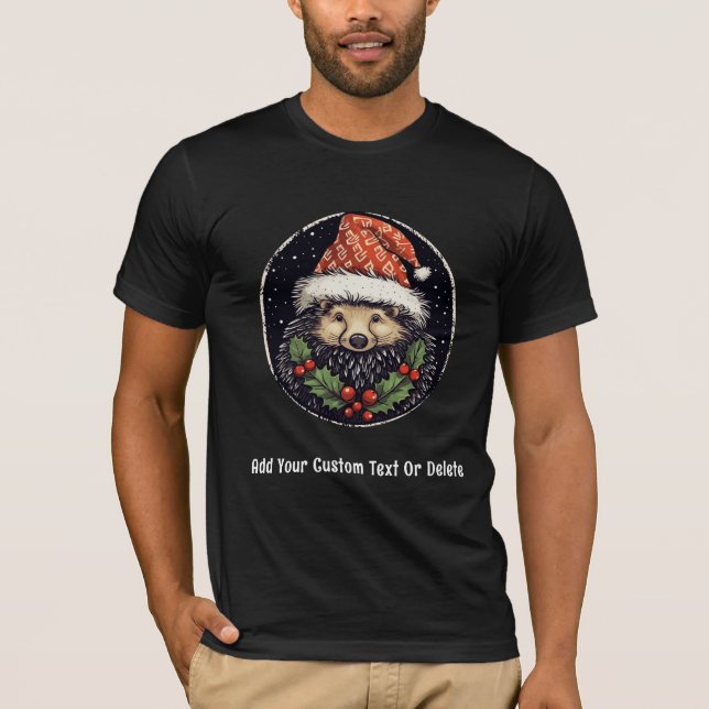 Camiseta El espíritu de los Navidades de Cute Porcupine San (Anverso)