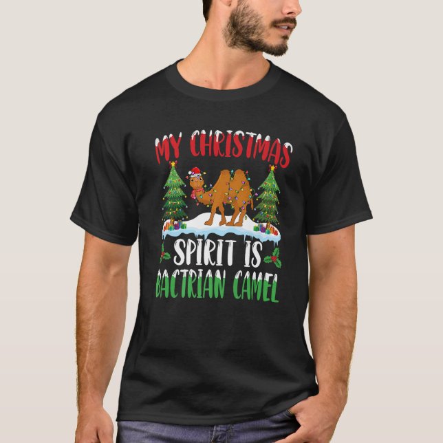 Camiseta El espíritu de los navidades es el camello bárbaro (Anverso)