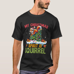 Camiseta El Espíritu De Mis Navidades Es La Ardilla De Niev
