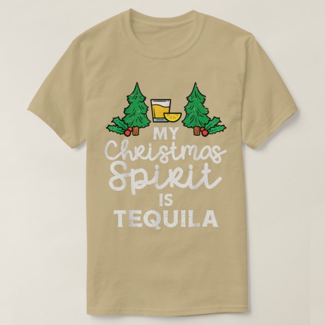 Camiseta El Espíritu De Mis Navidades Es Tequila Xmas Pajam (Diseño del anverso)