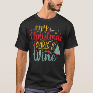 Camiseta El Espíritu De Mis Navidades Es Vino, Los Navidade