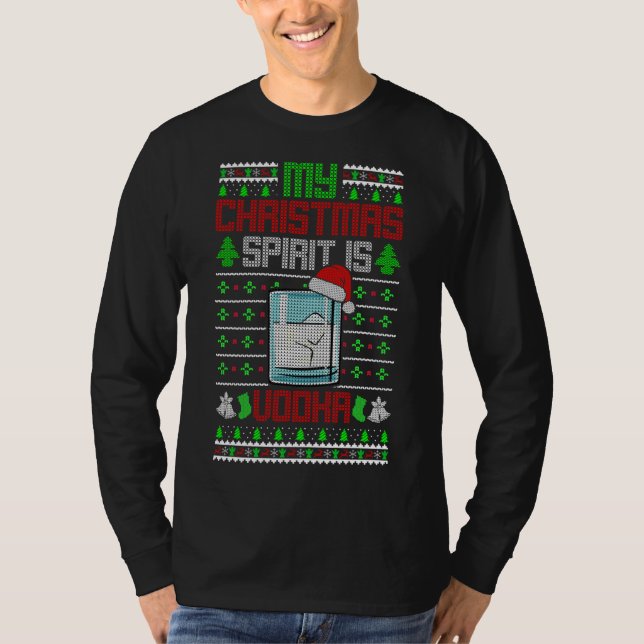 Camiseta El espíritu de mis Navidades es Vodka - Es diverti (Anverso)