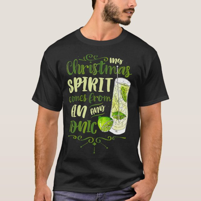 Camiseta El espíritu de mis Navidades viene de Gin y Tonic (Anverso)