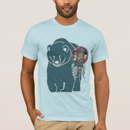 Camiseta el espíritu del oso del tótem animal - nativo amer
