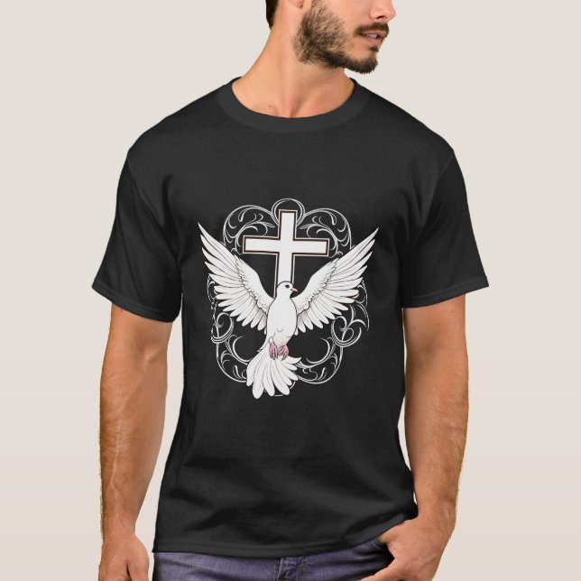Camiseta El Espíritu Santo Dove Elogio El Bautismo De Jesús (Anverso)