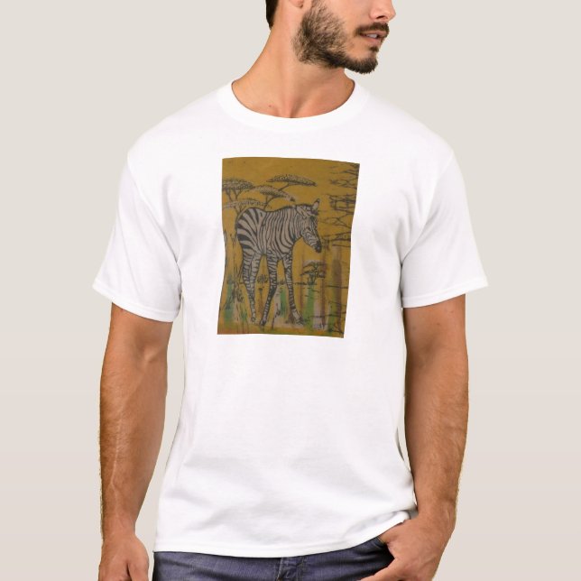 Camiseta El Espíritu Serengeti: Zebra Grazing en Mara (Anverso)