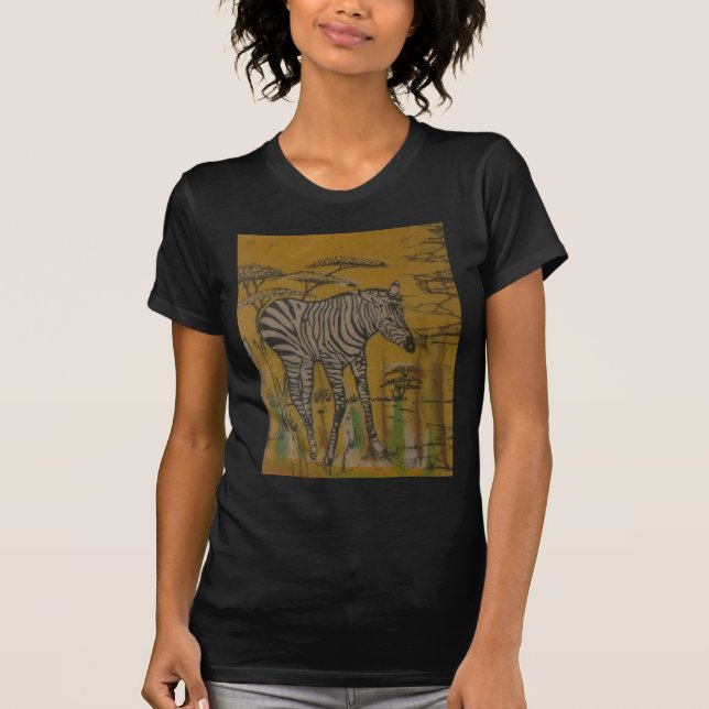 Camiseta El Espíritu Serengeti: Zebra Grazing en Mara (Anverso)