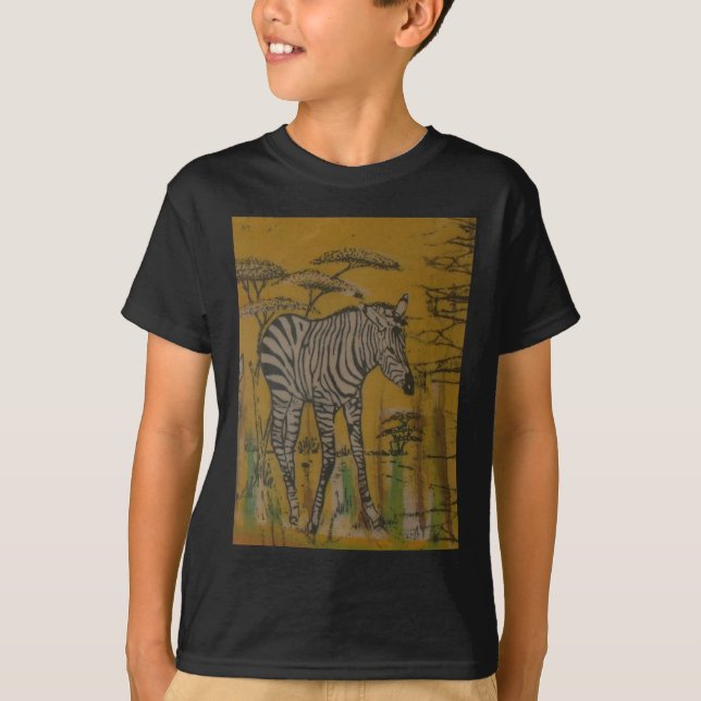 Camiseta El Espíritu Serengeti: Zebra Grazing en Mara (Anverso)