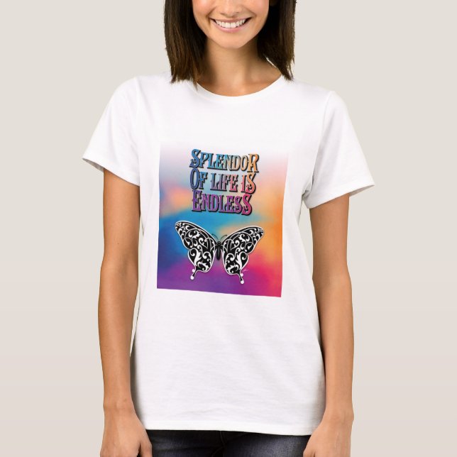 Camiseta El esplendor de la vida con la mariposa (Anverso)
