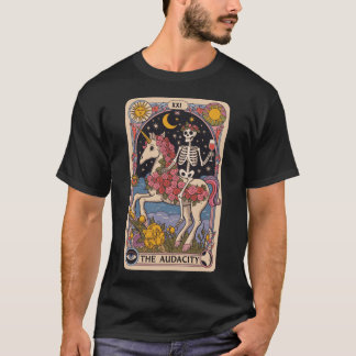Camiseta El esqueleto de Audacia en la chica del diseño Uni