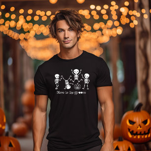 Camiseta El Esqueleto De Baile De Halloween Se Muda Al Funn