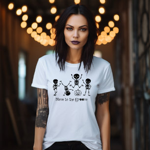 Camiseta El Esqueleto De Baile De Halloween Se Muda Al Funn