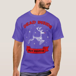 Camiseta El esqueleto F de reno volador festivo