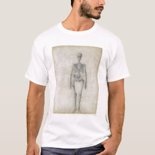 Camiseta El esqueleto humano, visión anterior, desde la