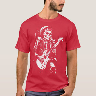 Camiseta el esqueleto toca la roca