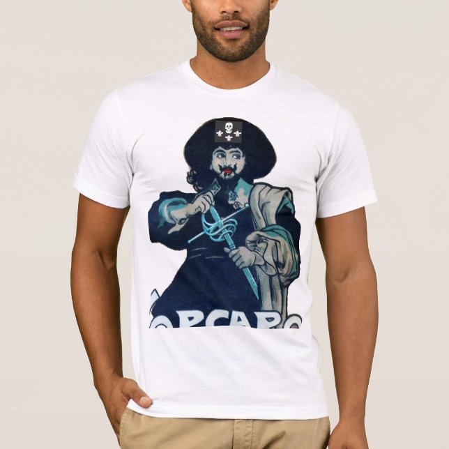 CAMISETA EL ESQUEMA DE CORSAIR NEGRO Y EL FLEUR DE LIS (Anverso)