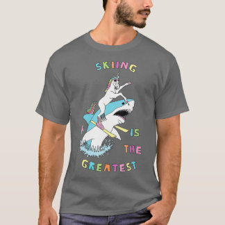 Camiseta El Esquí Es El Mejor Ciclismo De Unicornio