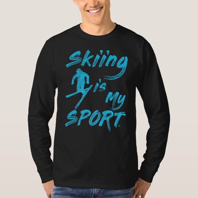 Camiseta El Esquí Es Mi Deporte Deportivo De Invierno Vinta (Anverso)