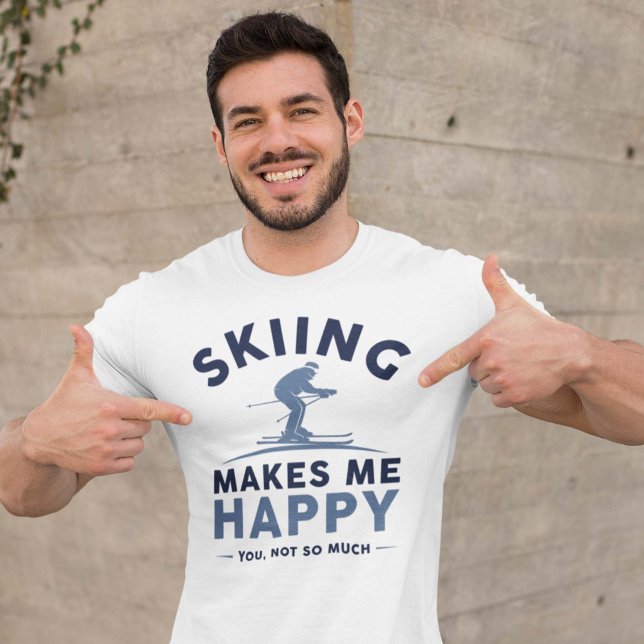 Camiseta El esquí me hace feliz no tanto (skiing makes me happy shirt)