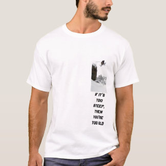 Camiseta el esquí, si es demasiado escarpado, después usted