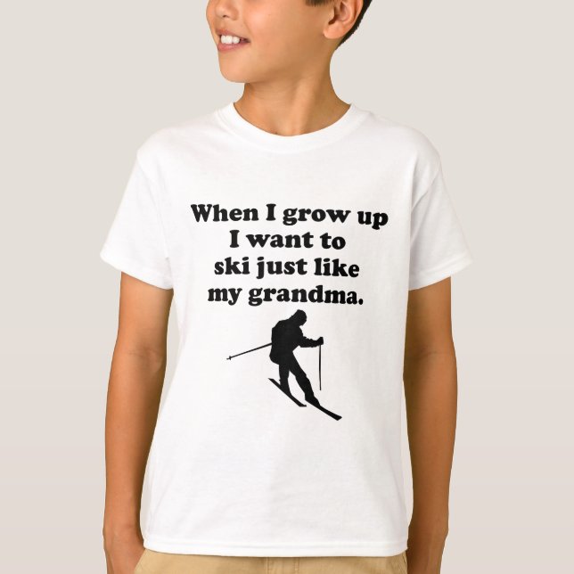 Camiseta El esquí tiene gusto de mi abuela (Anverso)