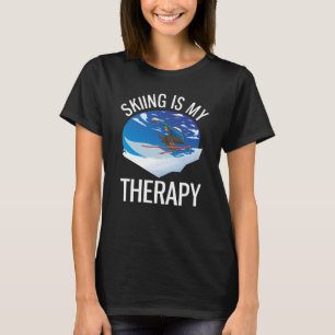 Camiseta El Esquiar Alpino Es Mi Terapia