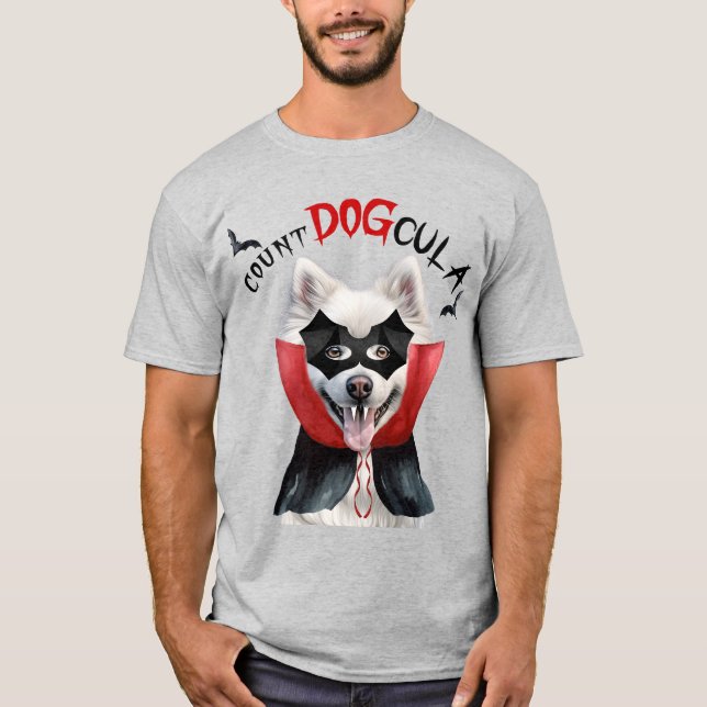 Camiseta El esquimal americano Count DOGcula Funny Dog Love (Anverso)