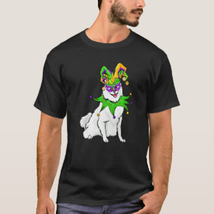 Camiseta El esquimal americano perro Mardi Gras Mask Gorra 